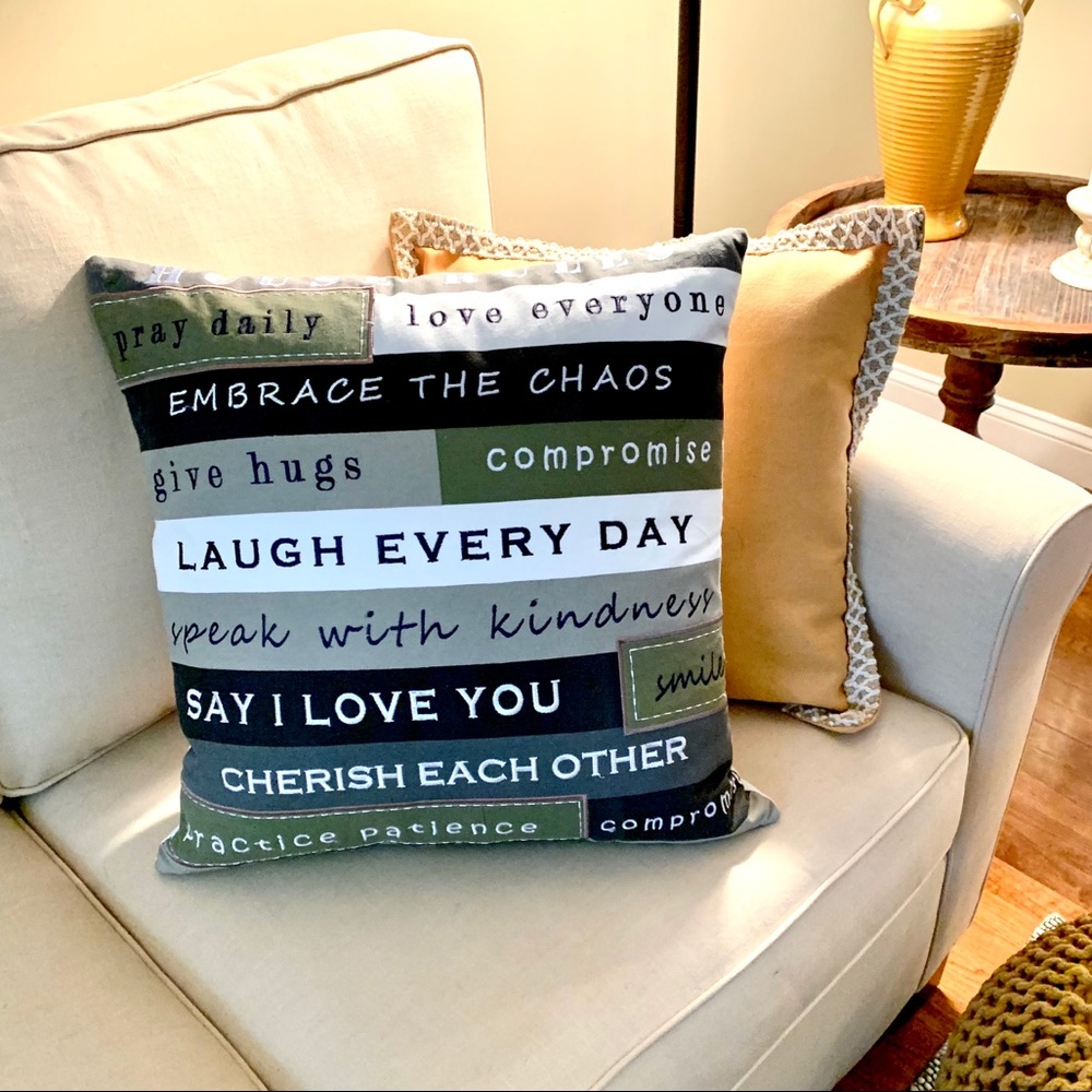 Inspirational 18”x18” Accent Pillow